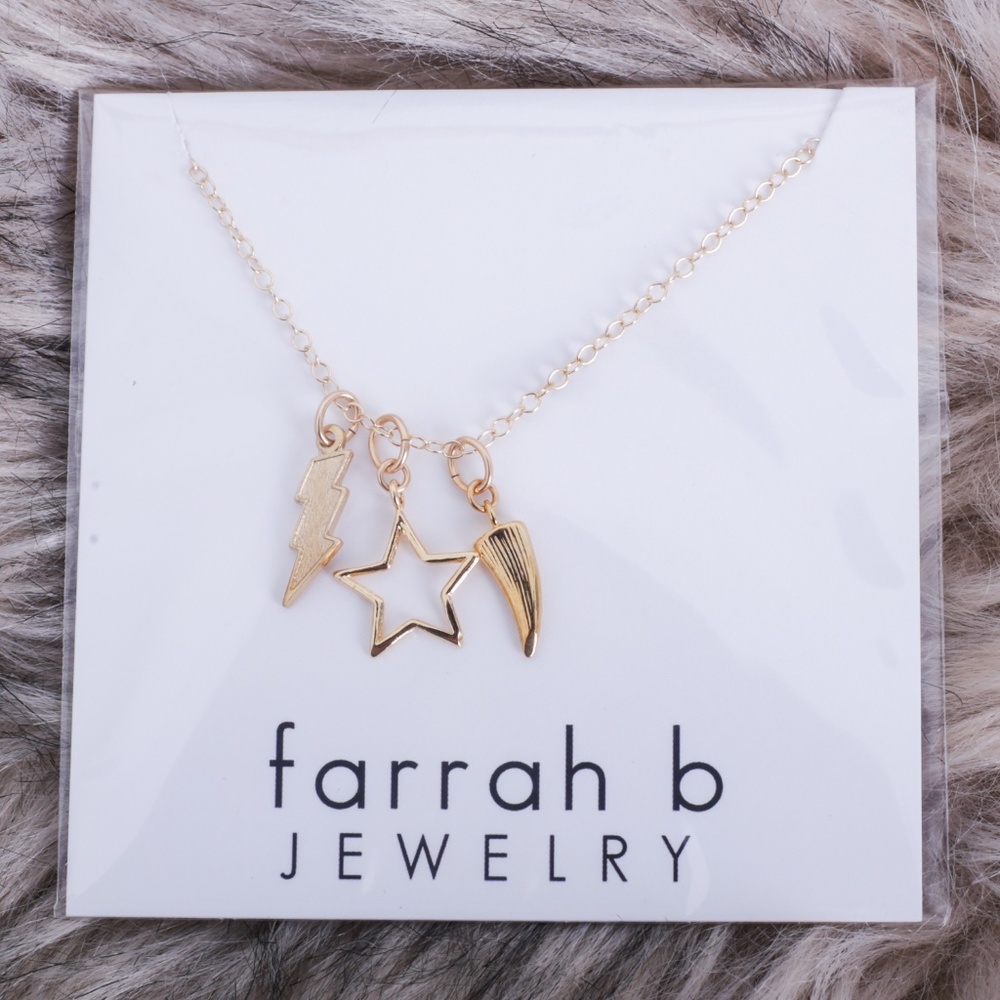 Farrah B Eclectic Rock Charm Necklace